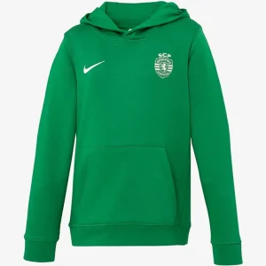 Hoodie Algodão Verde Emblema Monocromático - Criança