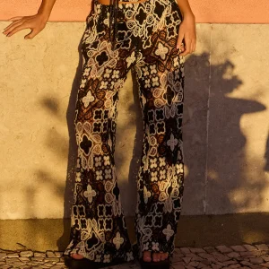 Calças Crochet Floral