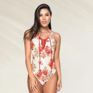 Fato de Banho Estilo Lace-Up Frontal