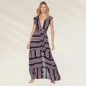 Vestido Comprido Decote em V