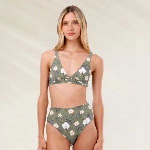 Top Biquíni Floral Verde Malai